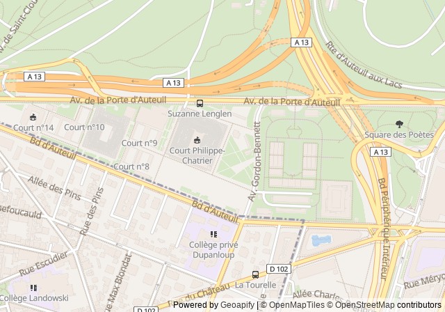 Stade Roland-Garros — เปิดใน Google Maps