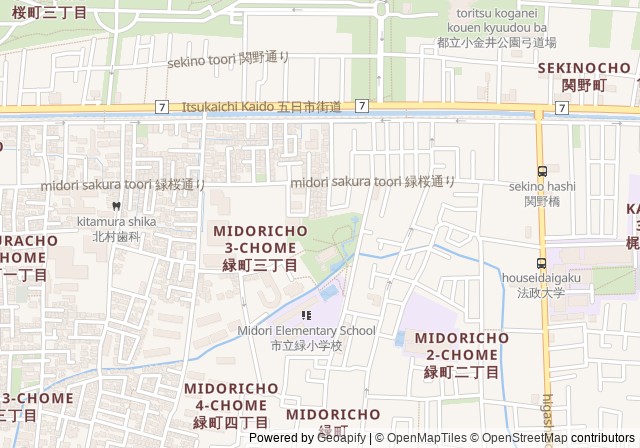 Koganei City Kominkan Midori Branch Tennis Court — Open in Google Maps