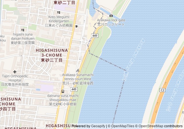 Koto Ward Arakawa-Sunamachi Tennis Courts — เปิดใน Google Maps