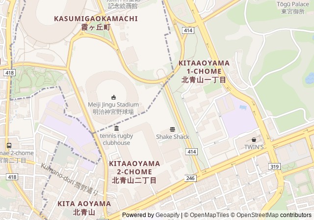 Meiji Jingu Gaien Tennis Club Outdoor Tennis Courts — เปิดใน Google Maps