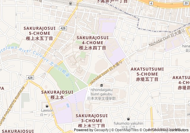 Nihon University Sakurajosui Tennis Court — Open in Google Maps