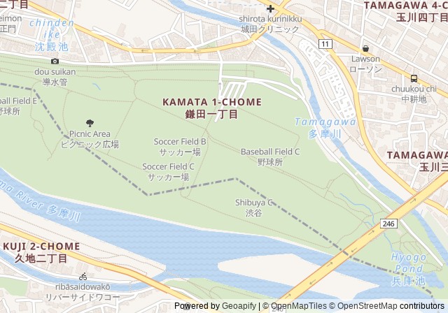 Shibuya Ward Sports Facility Futakotamagawa Residents' Sports Facility Tennis Court — เปิดใน Google Maps