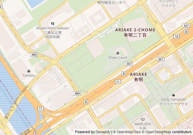 Tokyo Metropolitan Ariake Tennis A Outdoor Hard Court — เปิดใน Google Maps