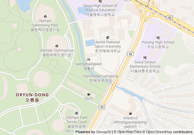 Korea National Sport University Tennis Court — เปิดใน Google Maps