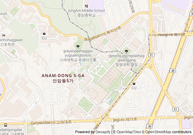 Korea University, Seoul Campus — เปิดใน Google Maps
