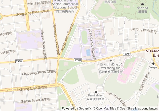 National Chiayi Senior High School Tennis Court — เปิดใน Google Maps