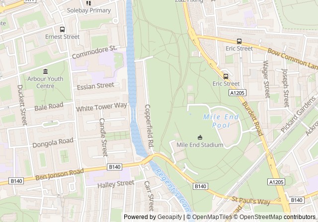 Mile End Tennis Courts — Open in Google Maps