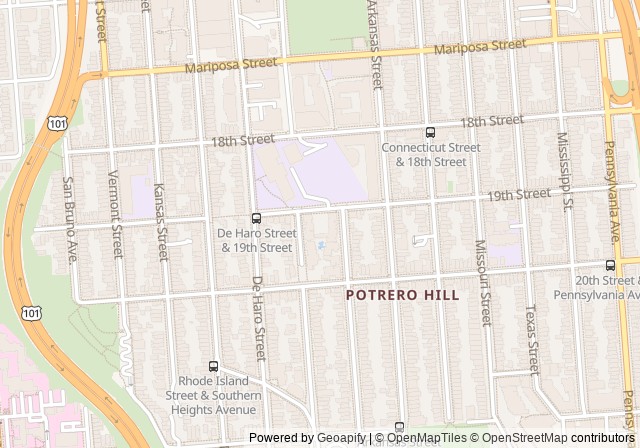 19th Street Tennis Courts (Potrero Hill) — Google マップで開く