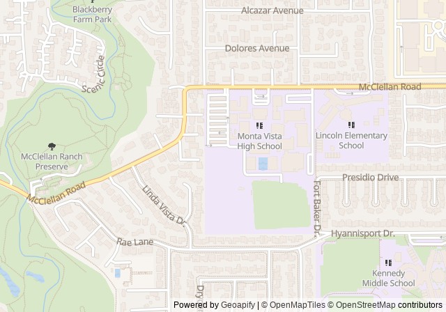 Monta Vista High School Tennis Court — Open in Google Maps