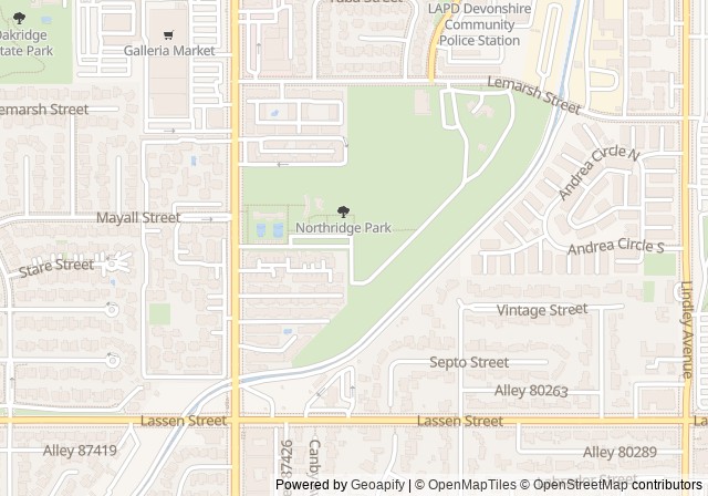 Northridge Recreation Center Tennis Courts — 在 Google 地圖開啟