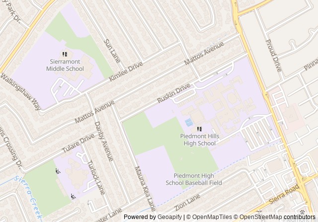 Piedmont Hills High School Tennis Courts — 在 Google 地圖開啟