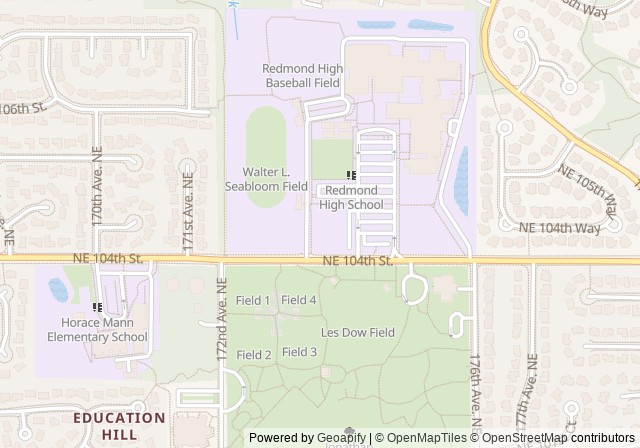Redmond High School Tennis Court — Open in Google Maps
