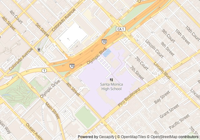 Santa Monica High School Tennis Court — เปิดใน Google Maps