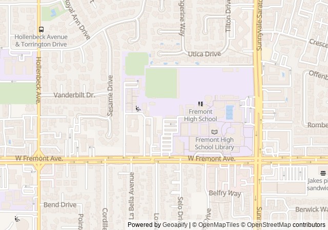 Tennis Courts | Fremont High School — Open in Google Maps
